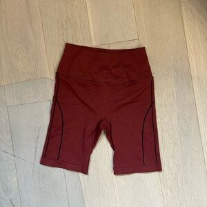 Wilson Red Bike Shorts with Seam Detailing